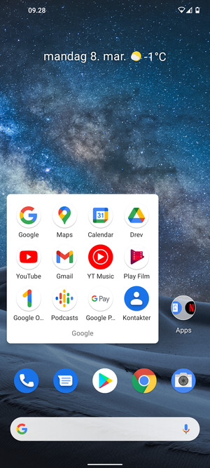 Vælg Gmail