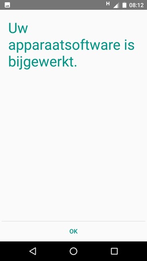 Als uw telefoon up-to-date is, selecteert u OK