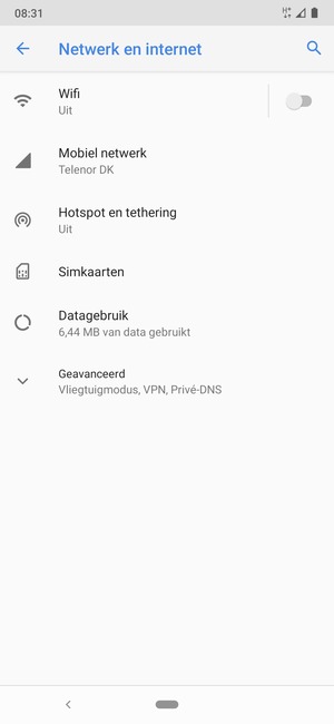 Selecteer Mobiel netwerk