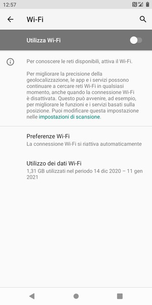 Attiva Wi-Fi