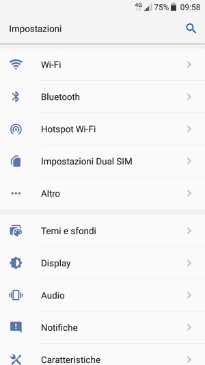Seleziona Impostazioni Dual SIM