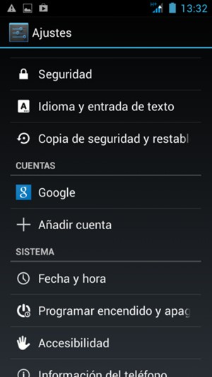 Desplácese y seleccione Google