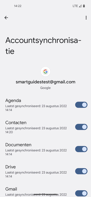 Selecteer de Menu-knop