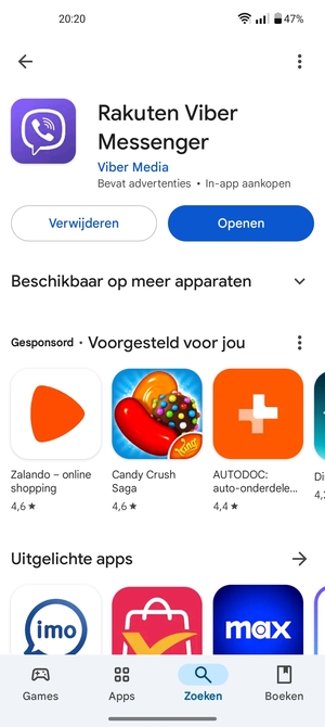 Selecteer Openen