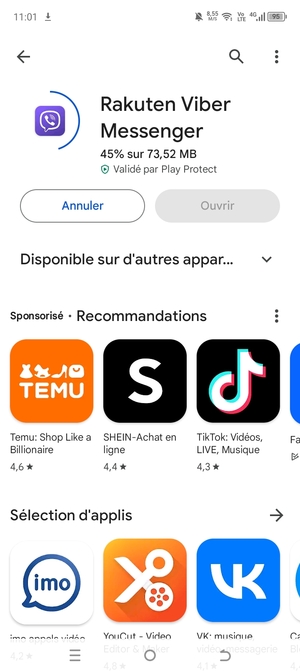 Veuillez attendre la fin de la procédure d'installation