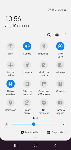 Seleccione Modo de batería