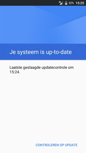 Selecteer CONTROLEREN OP UPDATE