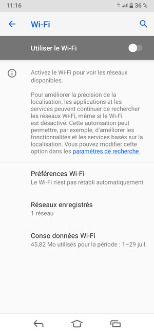 Activer le Utiliser le Wi-Fi