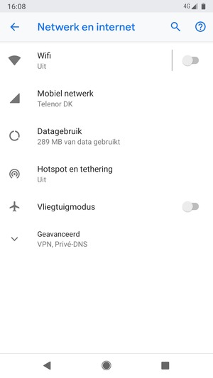 Selecteer Mobiel netwerk