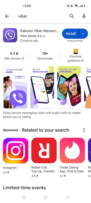 Select the app