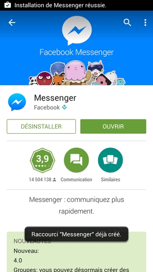 Sélectionnez OUVRIR