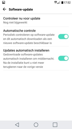 Selecteer Controleer nu voor update