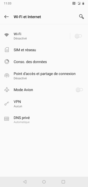 Sélectionnez Point d'accès et partage de connexion