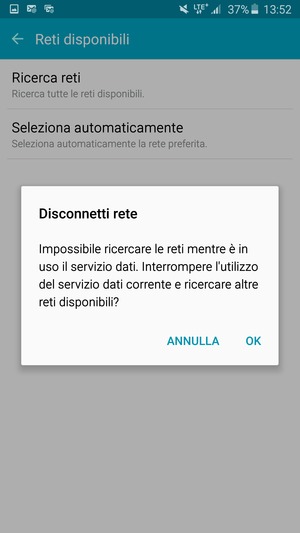 Se viene
visualizzata questa schermata, seleziona OK