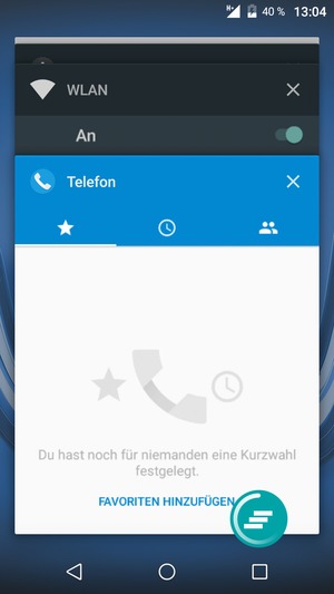 Wählen Sie das Symbol Löschen, um alle laufende Apps zu schließen