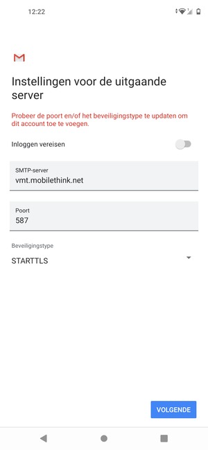 Selecteer Beveiligingstype