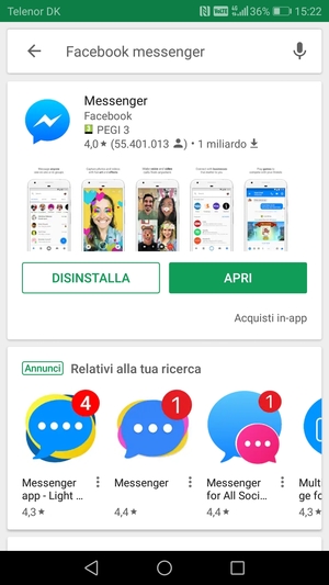 Seleziona l'applicazione