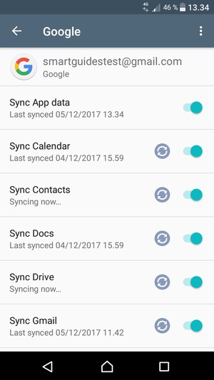 Your information will be synchronised