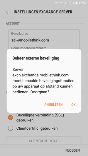 Selecteer OK