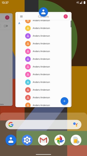 Swipe apps up to close them