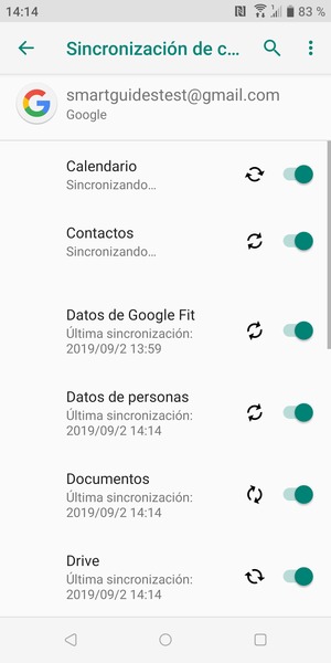 Su información será sincronizada