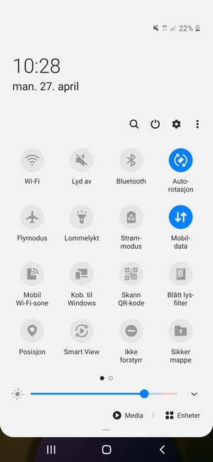 Velg Lyd av for å bytte til ringemodus igjen