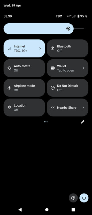 Adjust brightness to the required level
