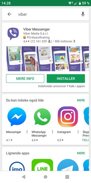 Vælg appen