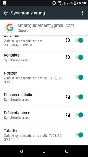 Ihre Kontakte von Google werden nun auf Ihrem Smartphone synchronisiert
