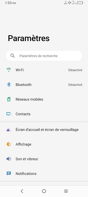 Sélectionnez Réseaux mobiles