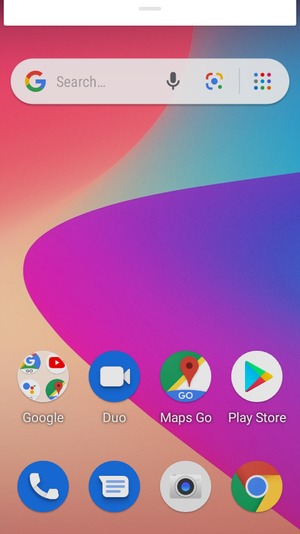 Slide down the top menu
