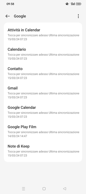 Seleziona il tasto Menu