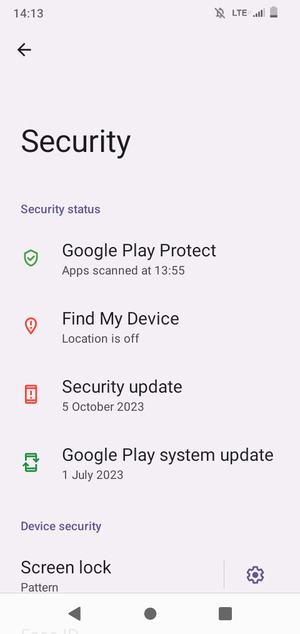 Your phone is now secure with a screen lock