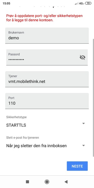 Velg Sikkerhetstype