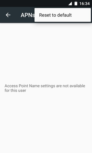 Select Reset to default