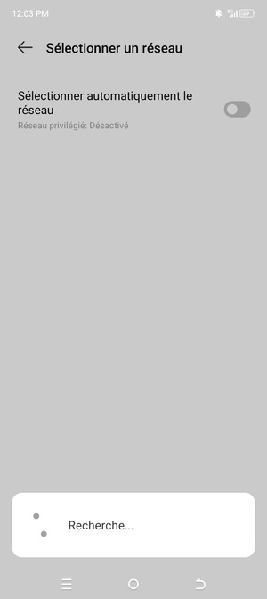 Veuillez attendre la fin de la recherche