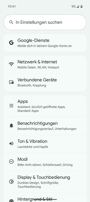 Wählen Sie Netzwerk & Internet