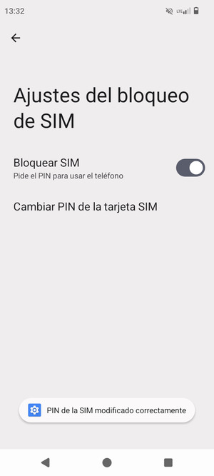 Su PIN de la SIM ha sido cambiado