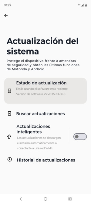Seleccione Buscar actualizaciones