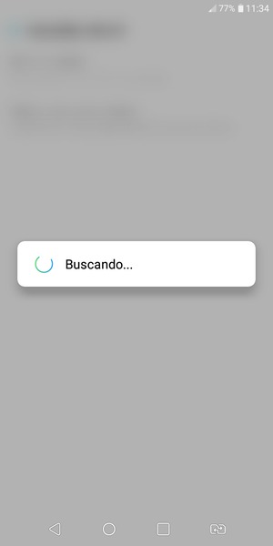 Espere a que la búsqueda termine