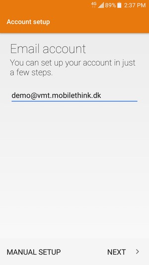 Enter your Email address and select NEXT
