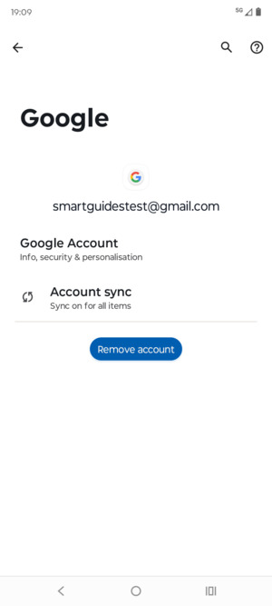 Select Account sync