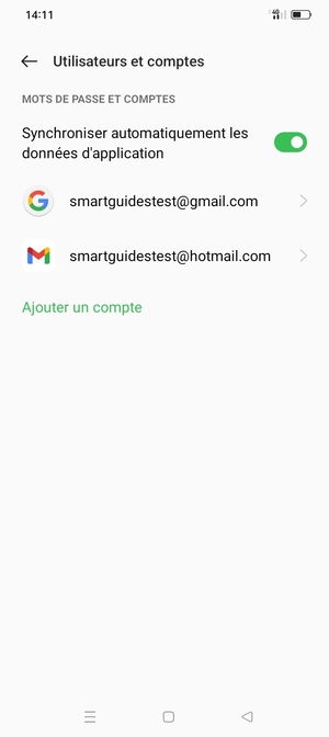 Sélectionnez votre compte Google