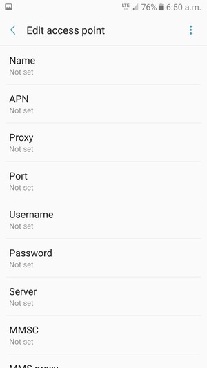 Enter Internet information