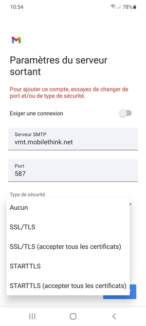 Sélectionnez Aucun
