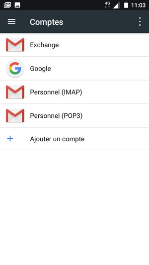 Sélectionnez Google