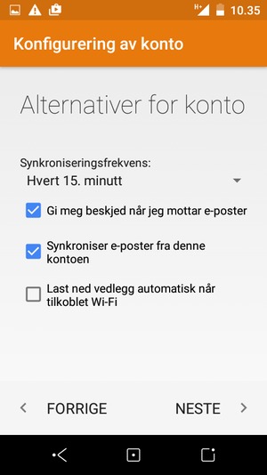 Velg NESTE