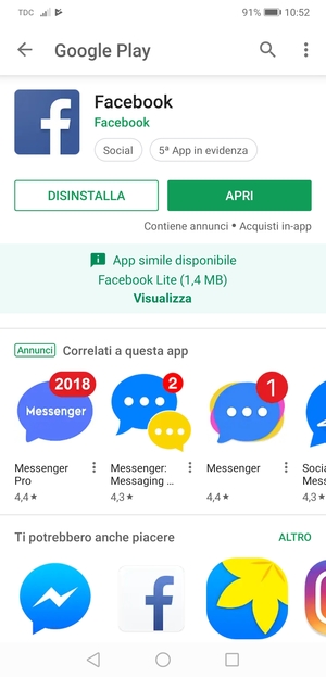 Seleziona APRI