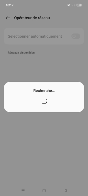 Veuillez attendre la fin de la recherche