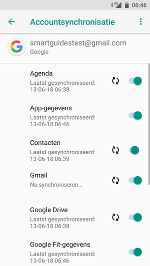 Uw gegevens worden gesynchroniseerd